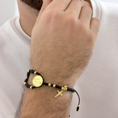 Denario de San Benito Protección en Oro Laminado 18k con Garantia de por vida