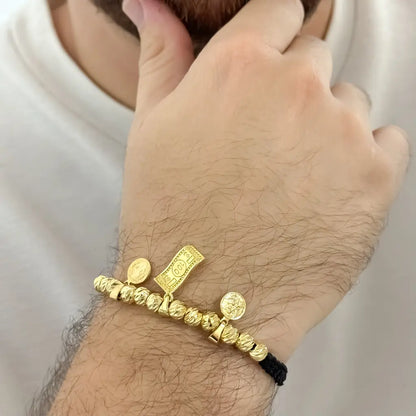 Pulseras de la Abundacia y Proteccion Billete de Dolar en Oro Laminado 18k con Garantia de por vida